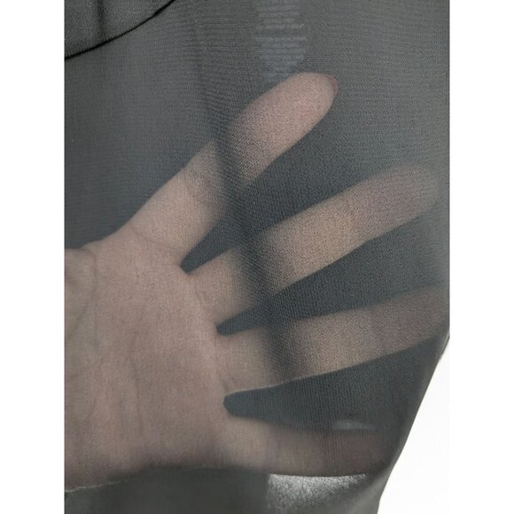 Chicos Black Label Sheer Cardigan Size S Drape Open Front Lightweight Minimalist - Picture 5 of 9